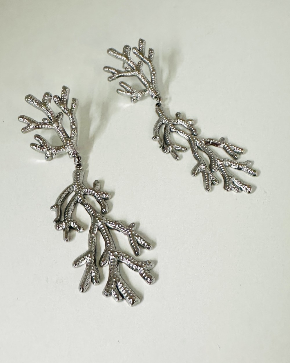 SILVER LONG EARRING