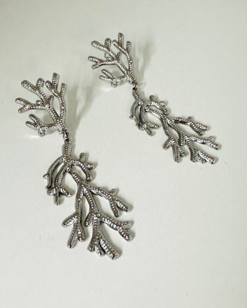 SILVER LONG EARRING