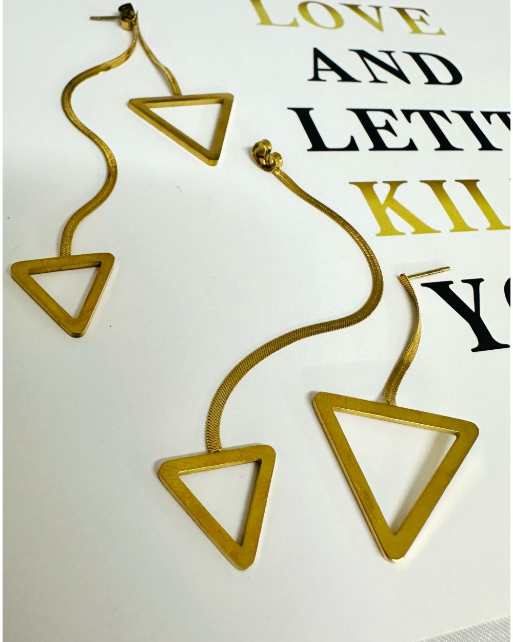 TRIANGULAR LONG EAR RING