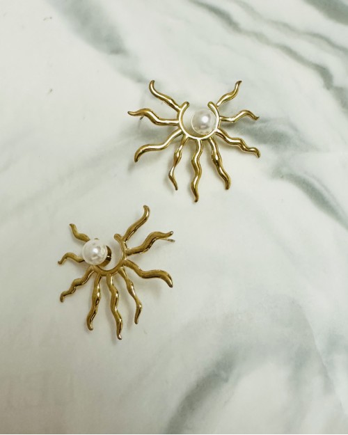 SUN DESIGN EARRING