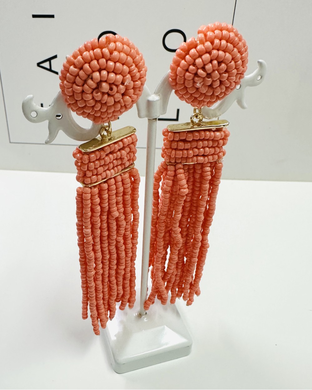 ORANGE LONG EARRING