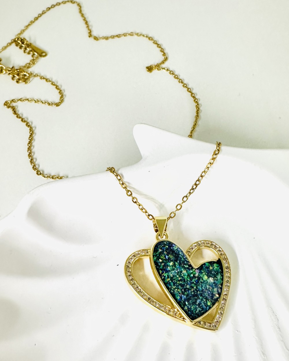 BLUE HEART NECKLACE