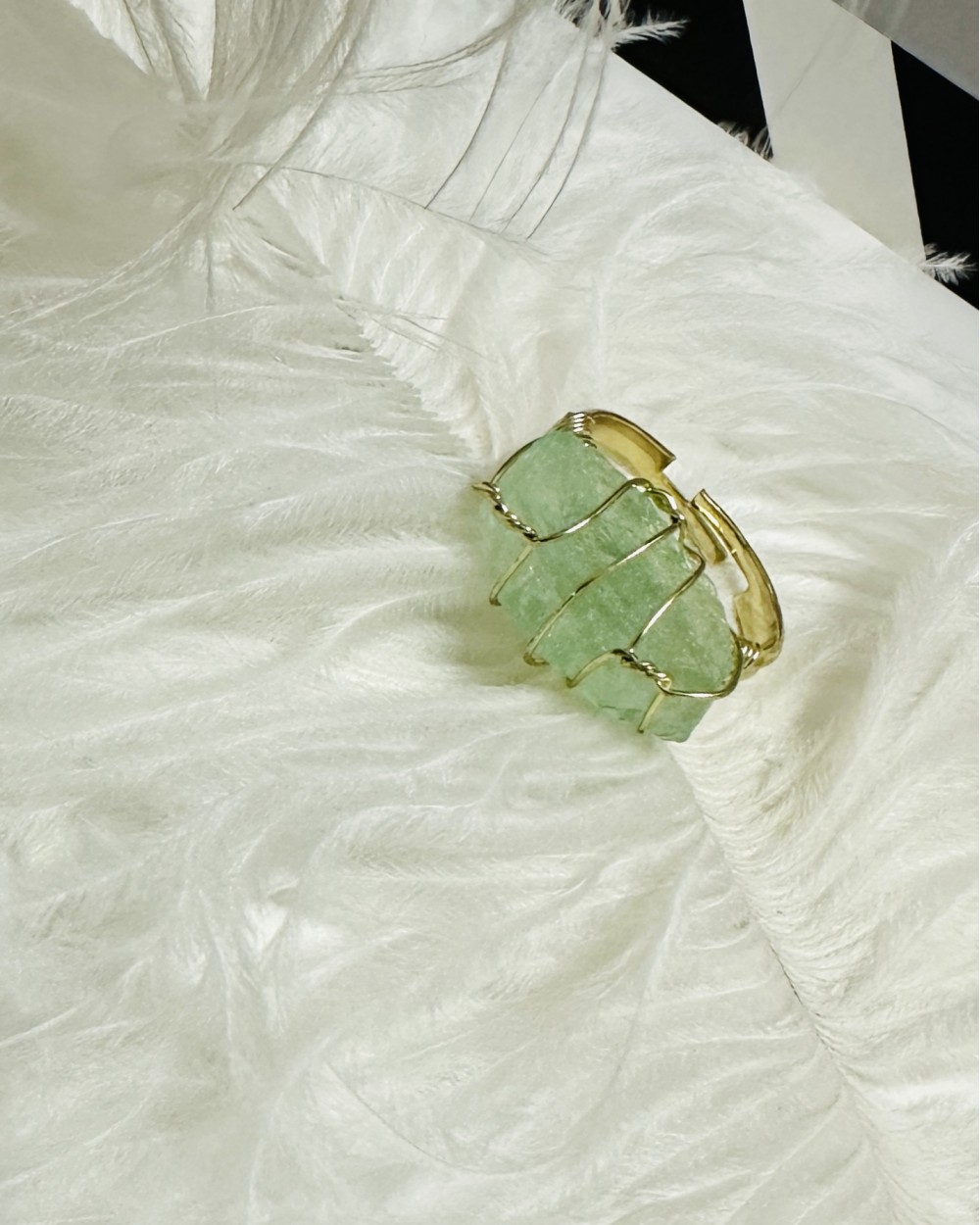 GREEN STONE RING
