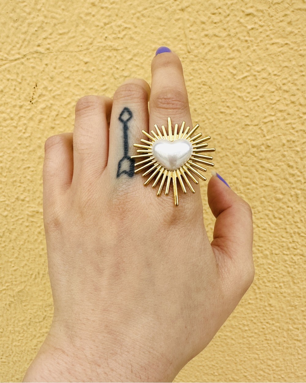 PEARL HEART SHAPED RING