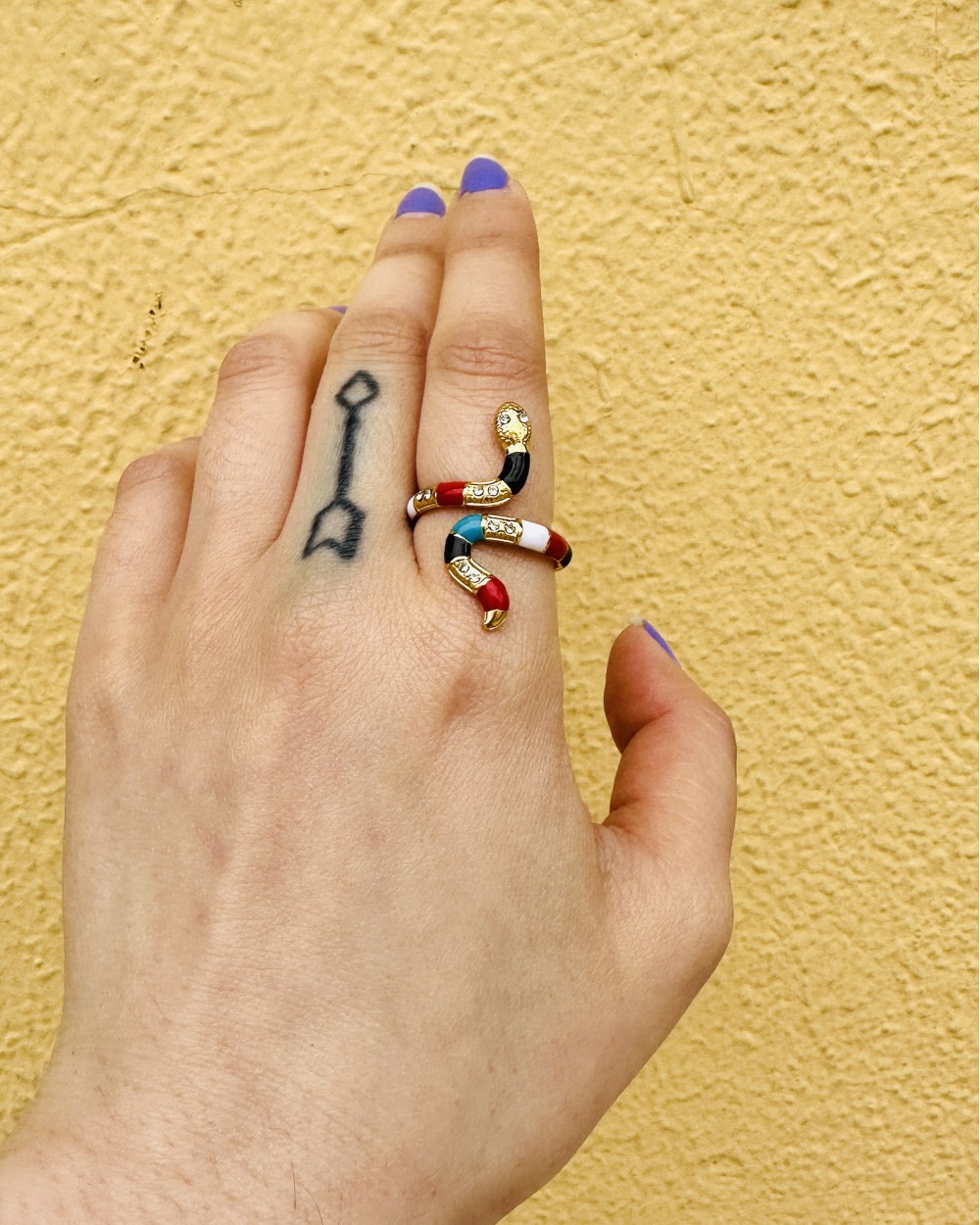COLOURFUL SNAKE RING